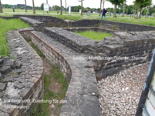 Mehrsitzige Toilette in der Therme, APX Xanten - Foto von Ralf Mußinghoff